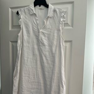 White linen dress